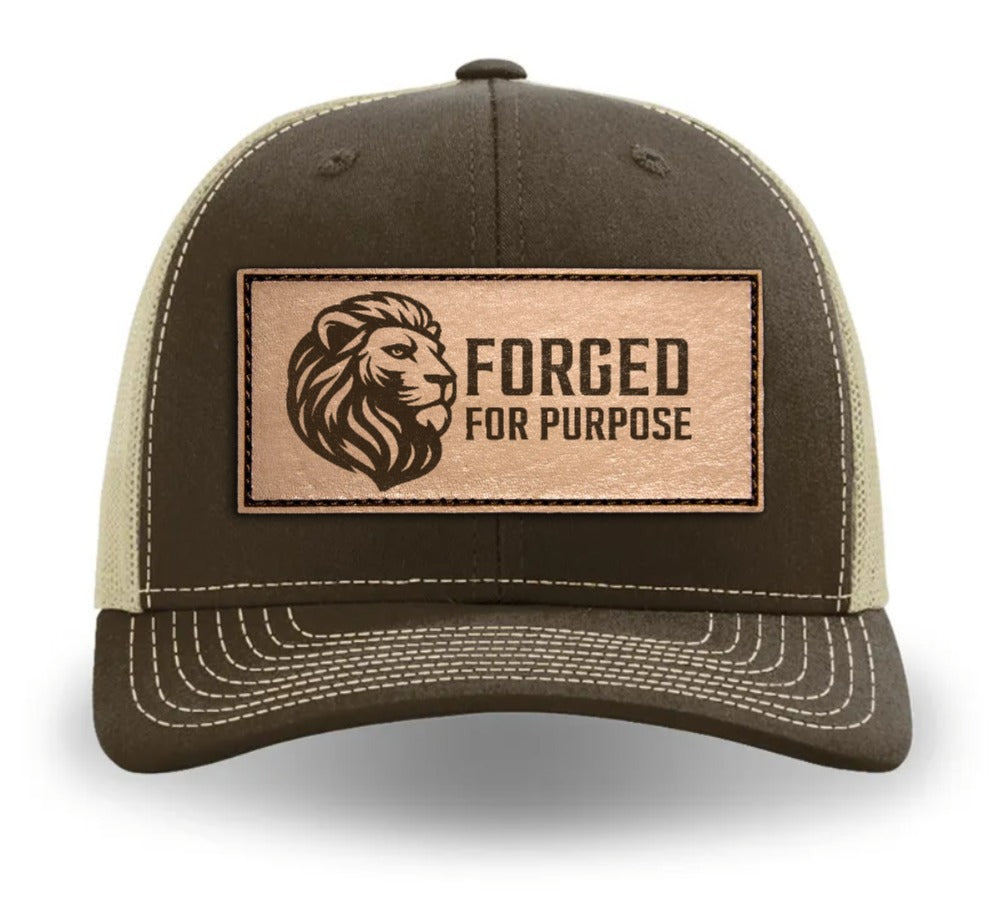 Forged Leather Patch Trucker Hat