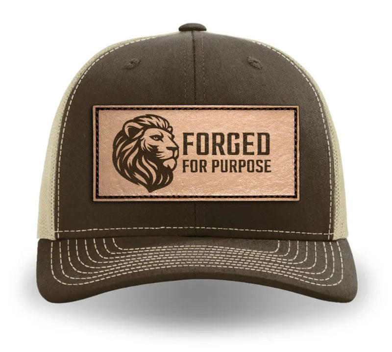 Forged Leather Patch Trucker Hat