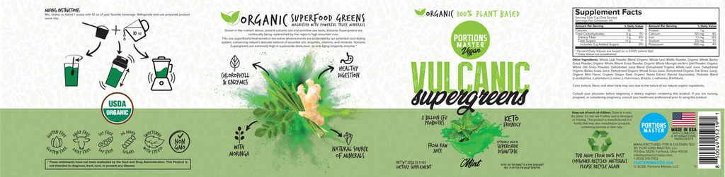 Portions Master Vulcanic Supergreens Mint