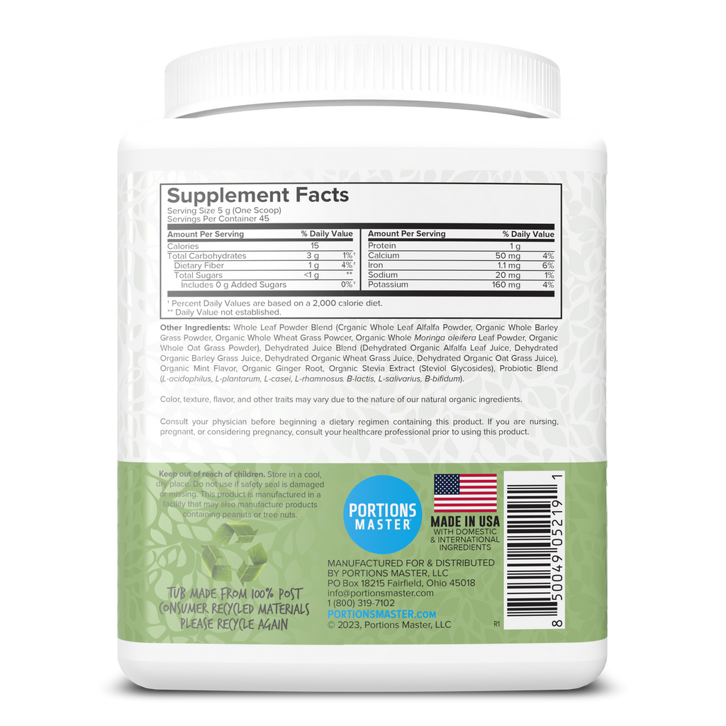 Portions Master Vulcanic Supergreens Mint