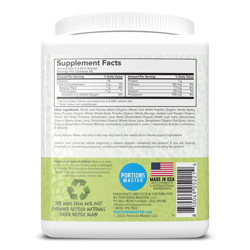 Portions Master Vulcanic Supergreens Unflavored